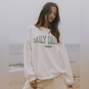 Daily Drills Oversized Sport Crew Raw White M/L